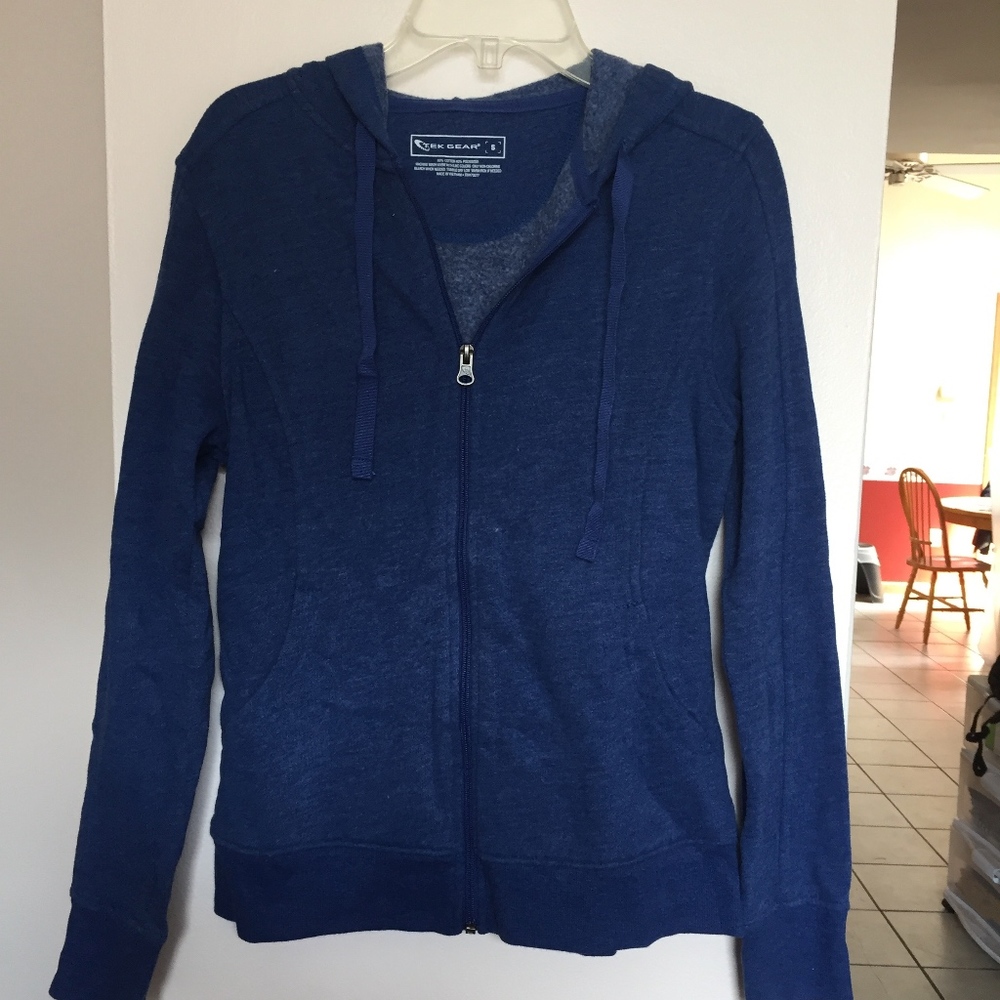 Blue hoodie with warm inside